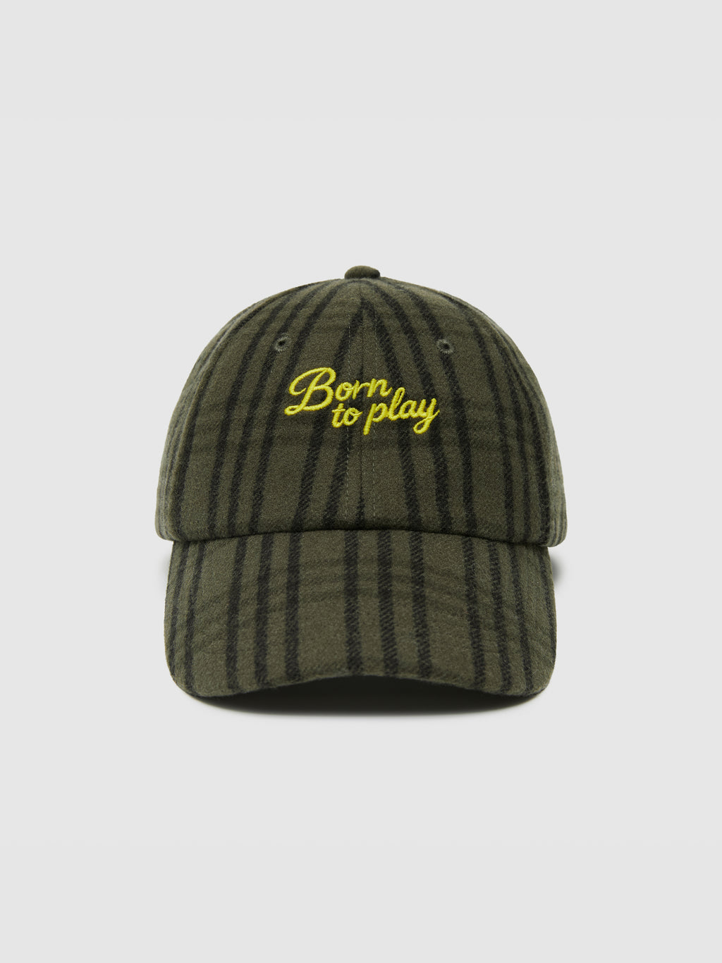 Embroidered Plaid Baseball Cap