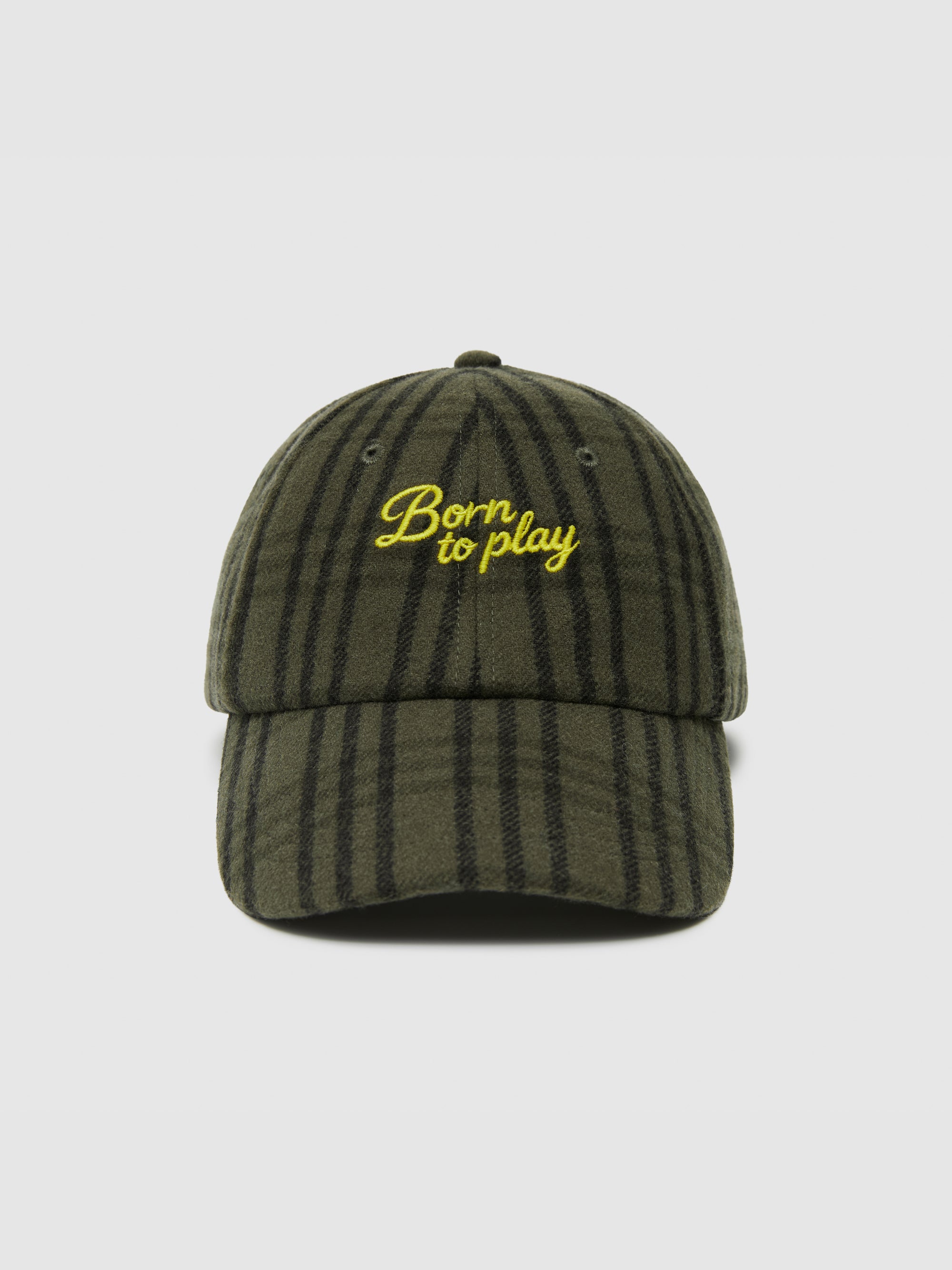 Embroidered Plaid Baseball Cap