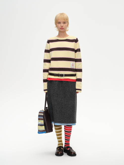 Color-Block Stripe Knee-High Socks