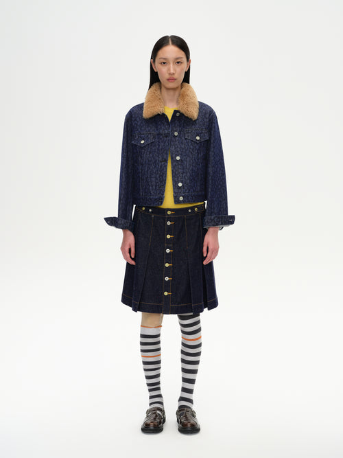 Color-Block Stripe Knee-High Socks