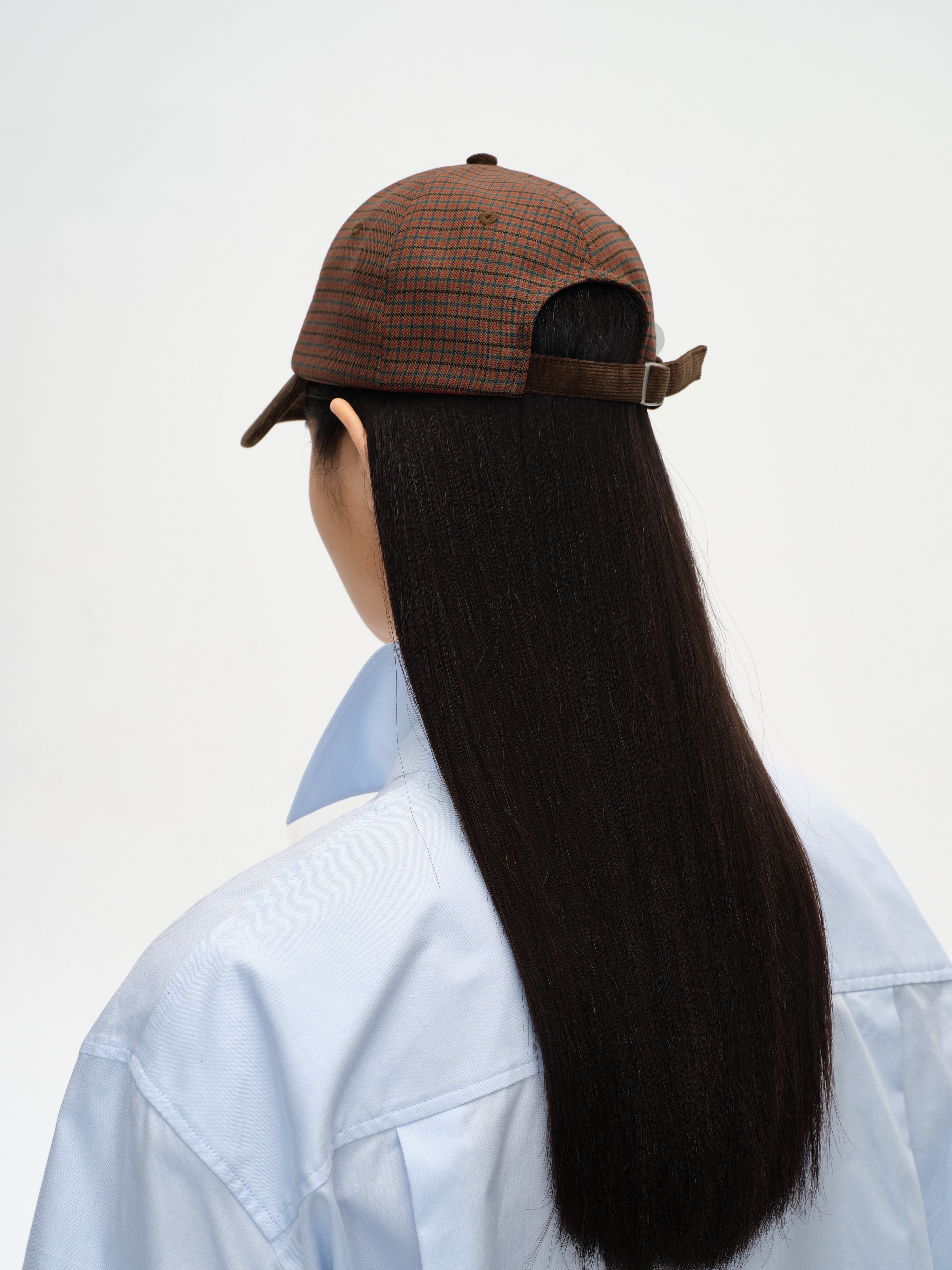 Embroidered Plaid Baseball Cap