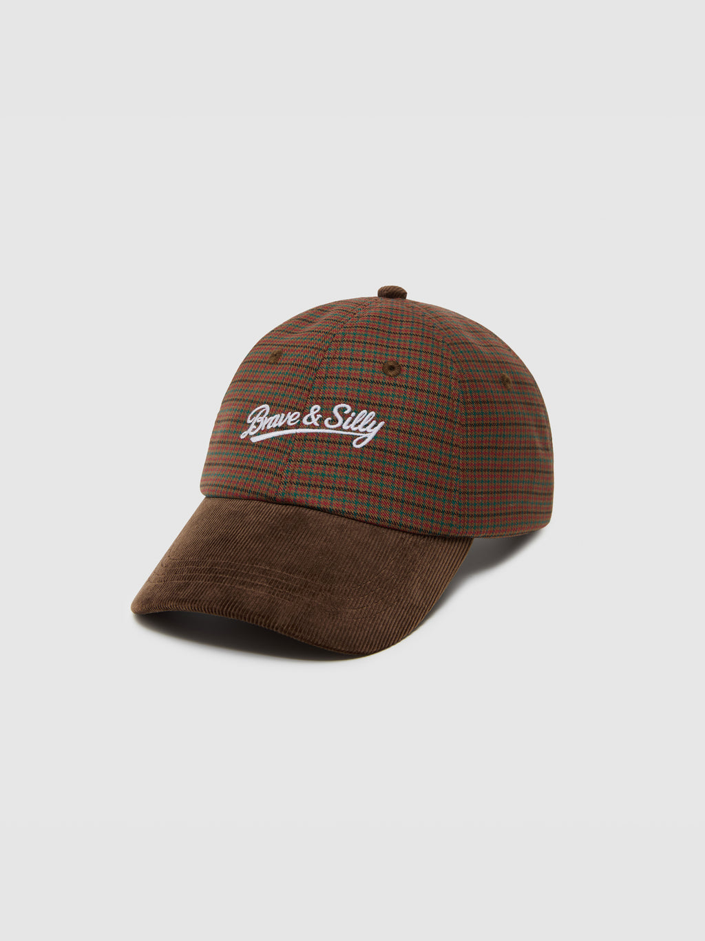 Embroidered Plaid Baseball Cap
