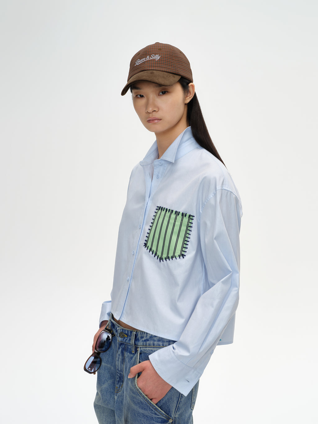 Embroidered Plaid Baseball Cap