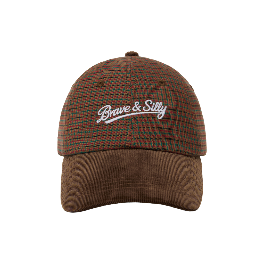 Embroidered Plaid Baseball Cap