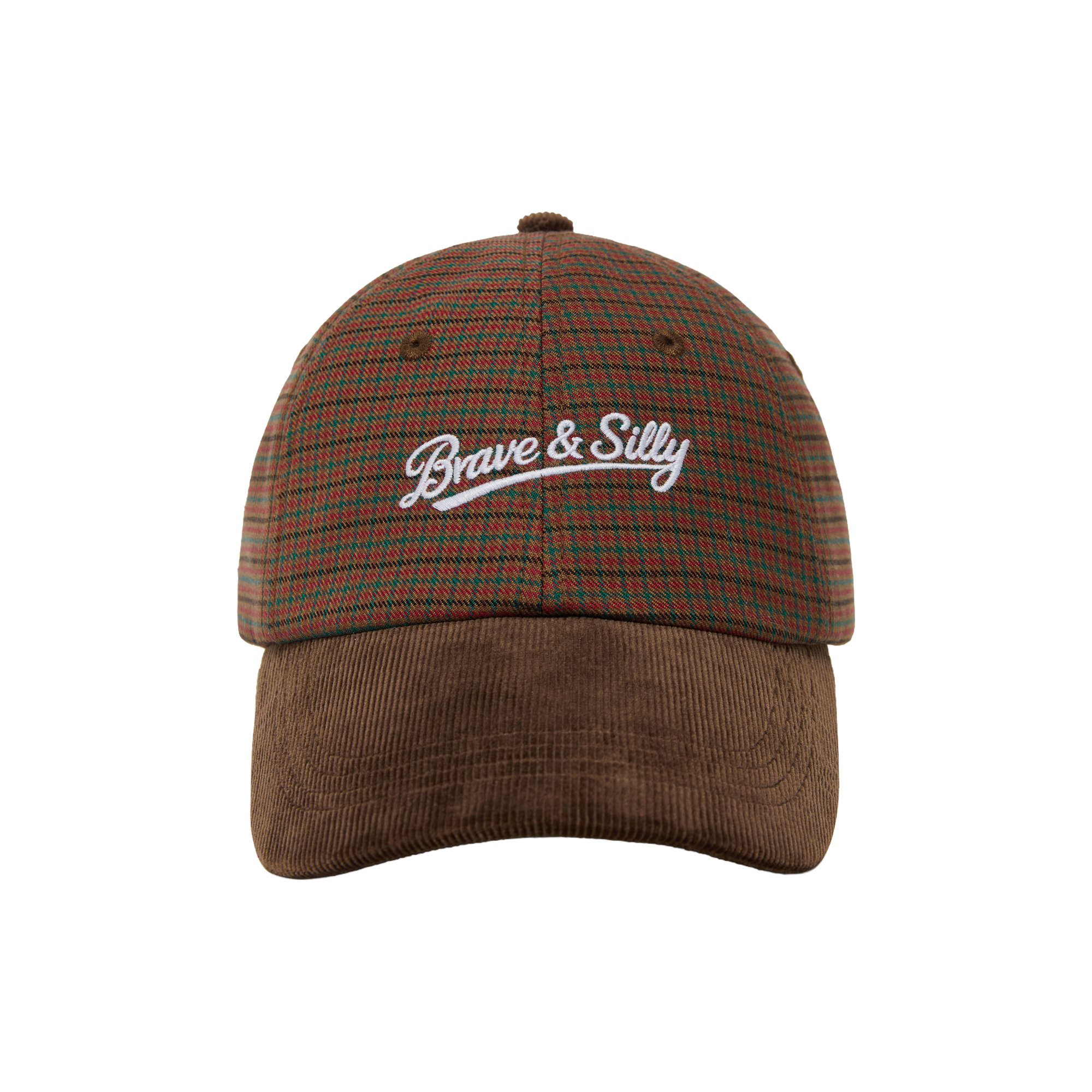 Embroidered Plaid Baseball Cap