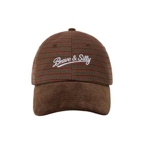 Embroidered Plaid Baseball Cap