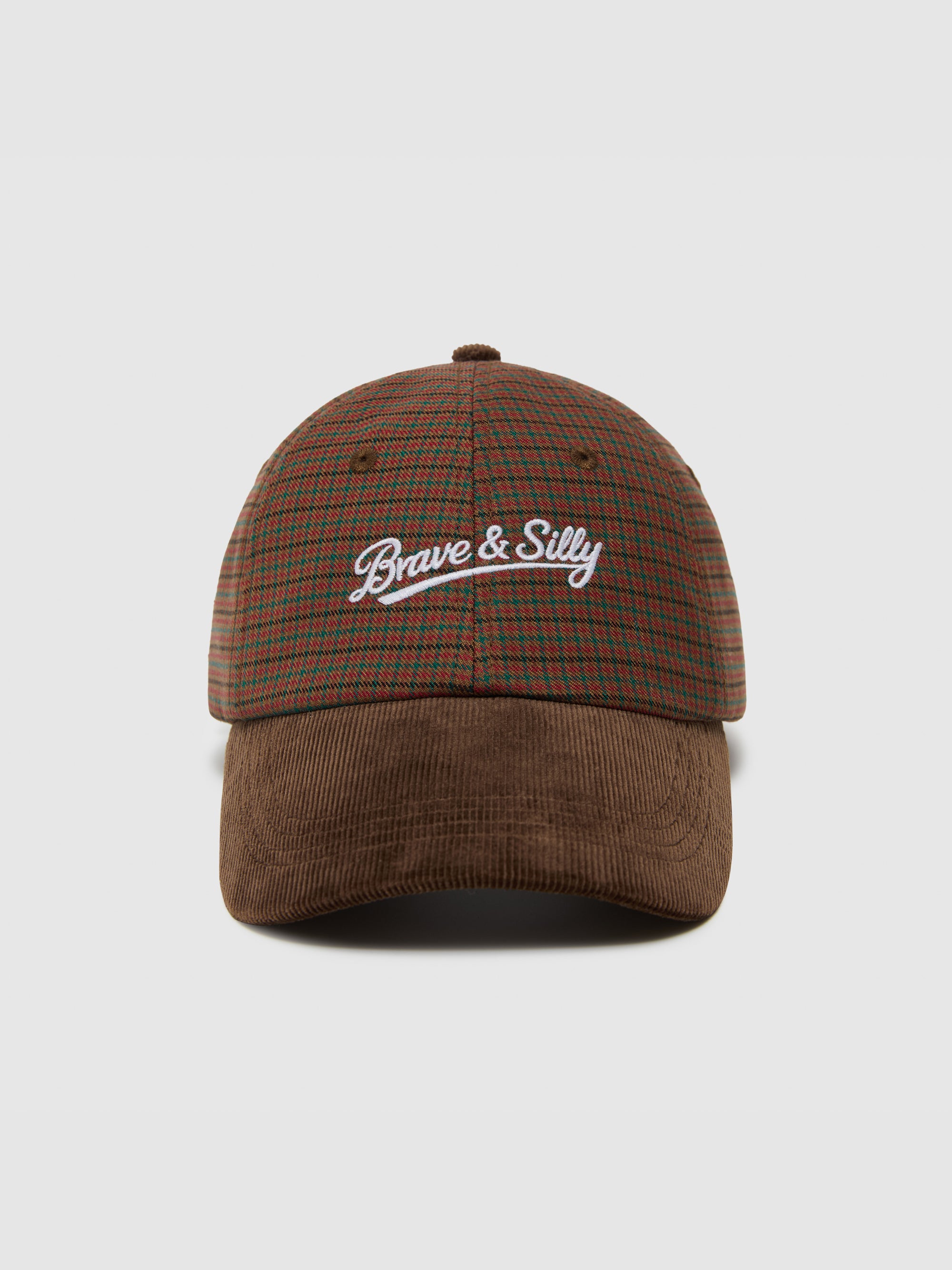 Embroidered Plaid Baseball Cap