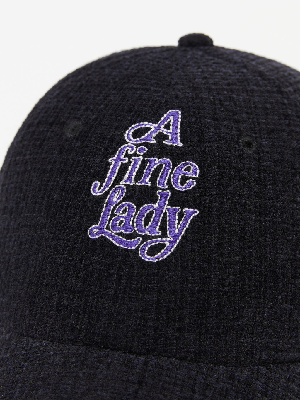 Fine Lady Textured Check Cap