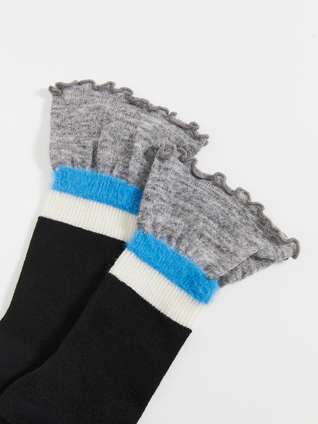 Contrast Cuff Crew Socks