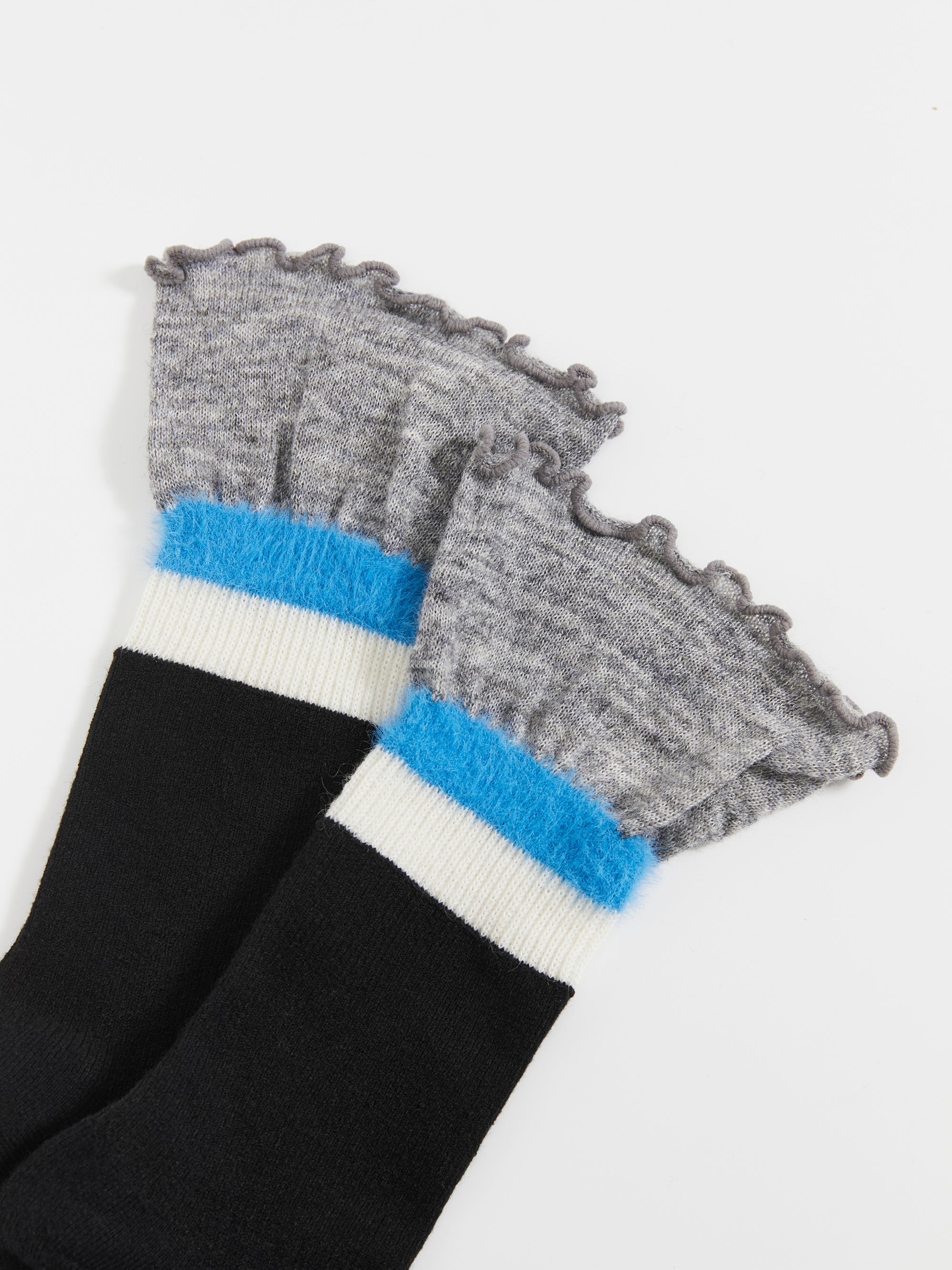 Contrast Cuff Crew Socks