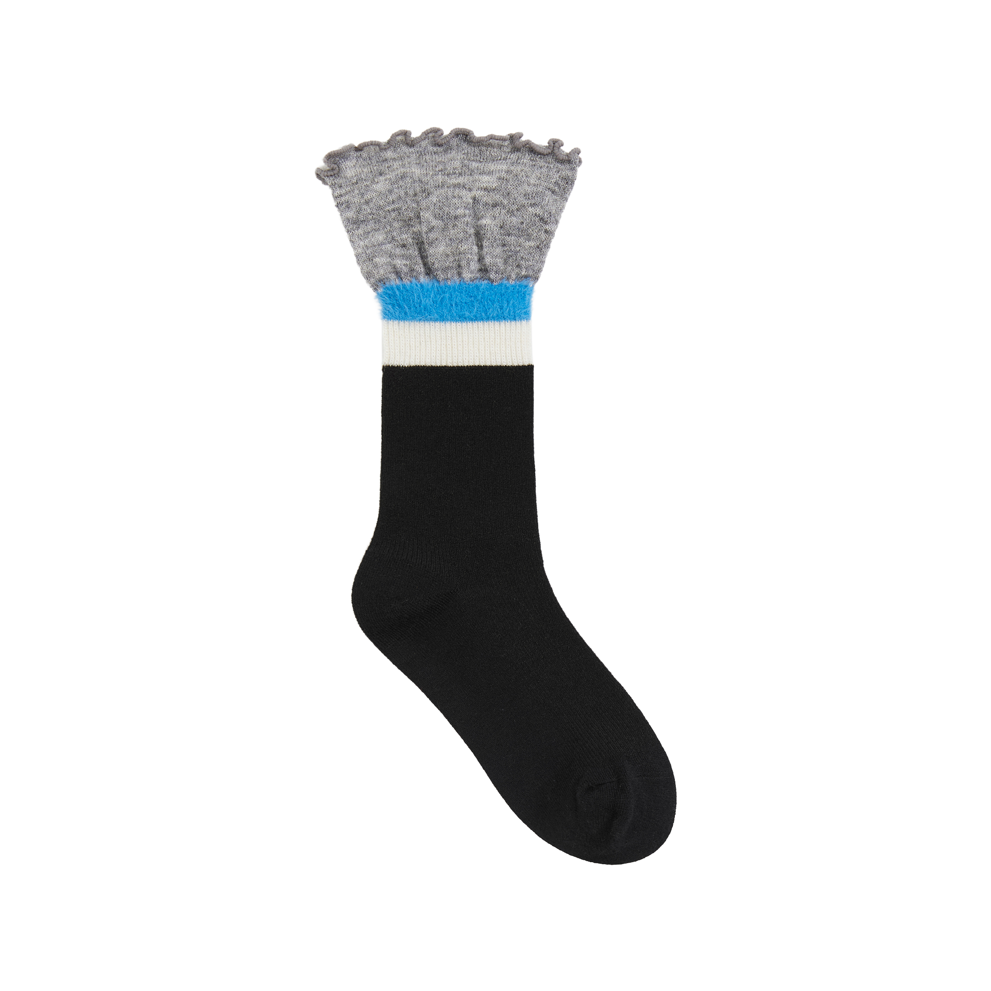 Contrast Cuff Crew Socks