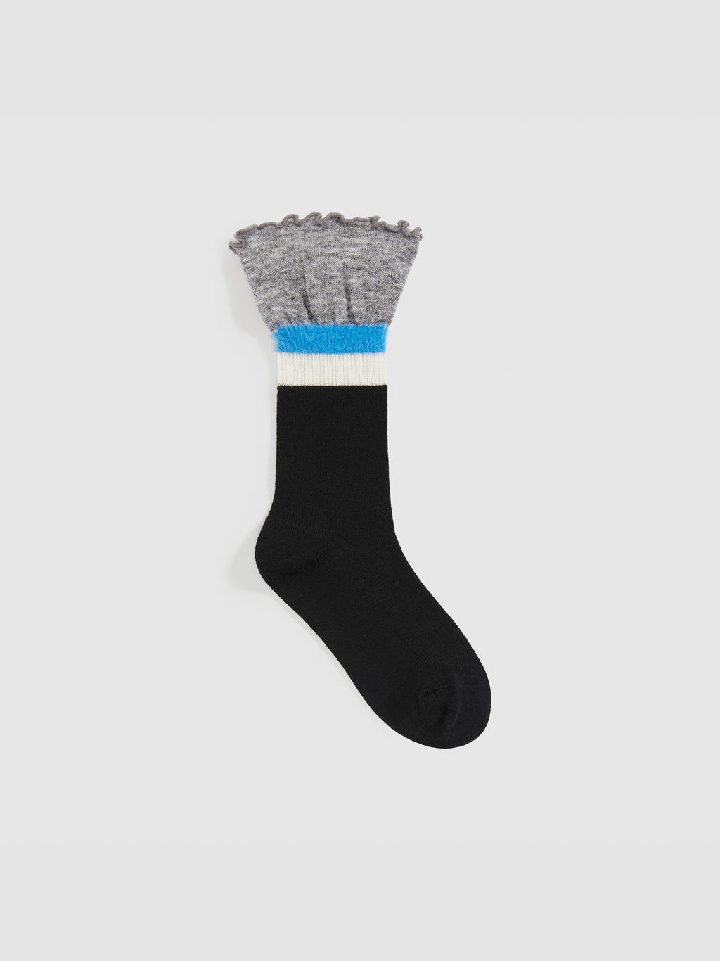 Contrast Cuff Crew Socks