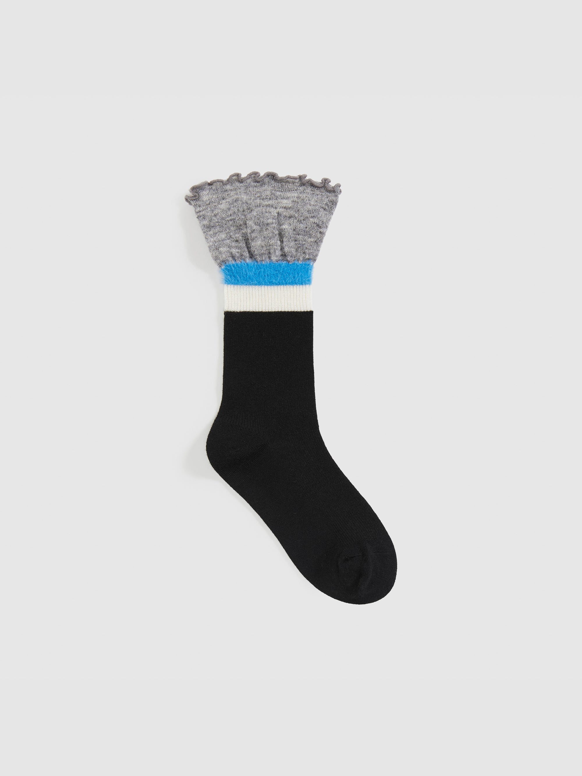 Contrast Cuff Crew Socks