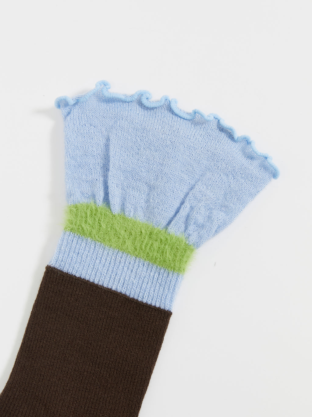 Contrast Cuff Crew Socks