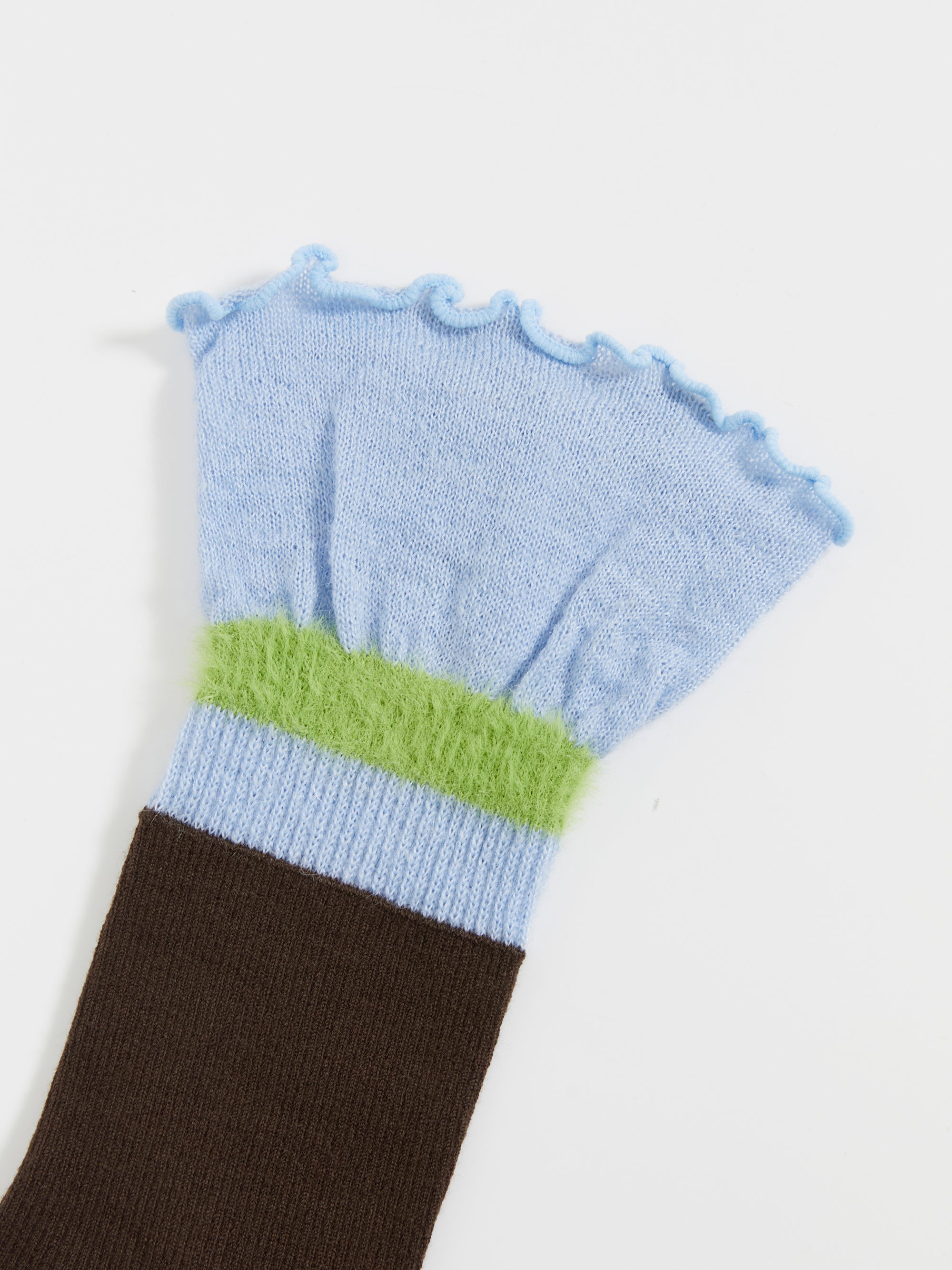 Contrast Cuff Crew Socks