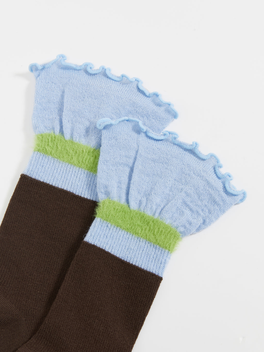 Contrast Cuff Crew Socks