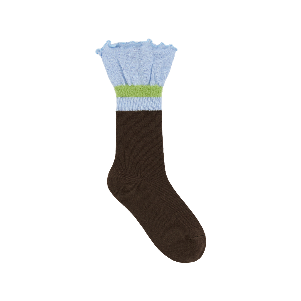 Contrast Cuff Crew Socks