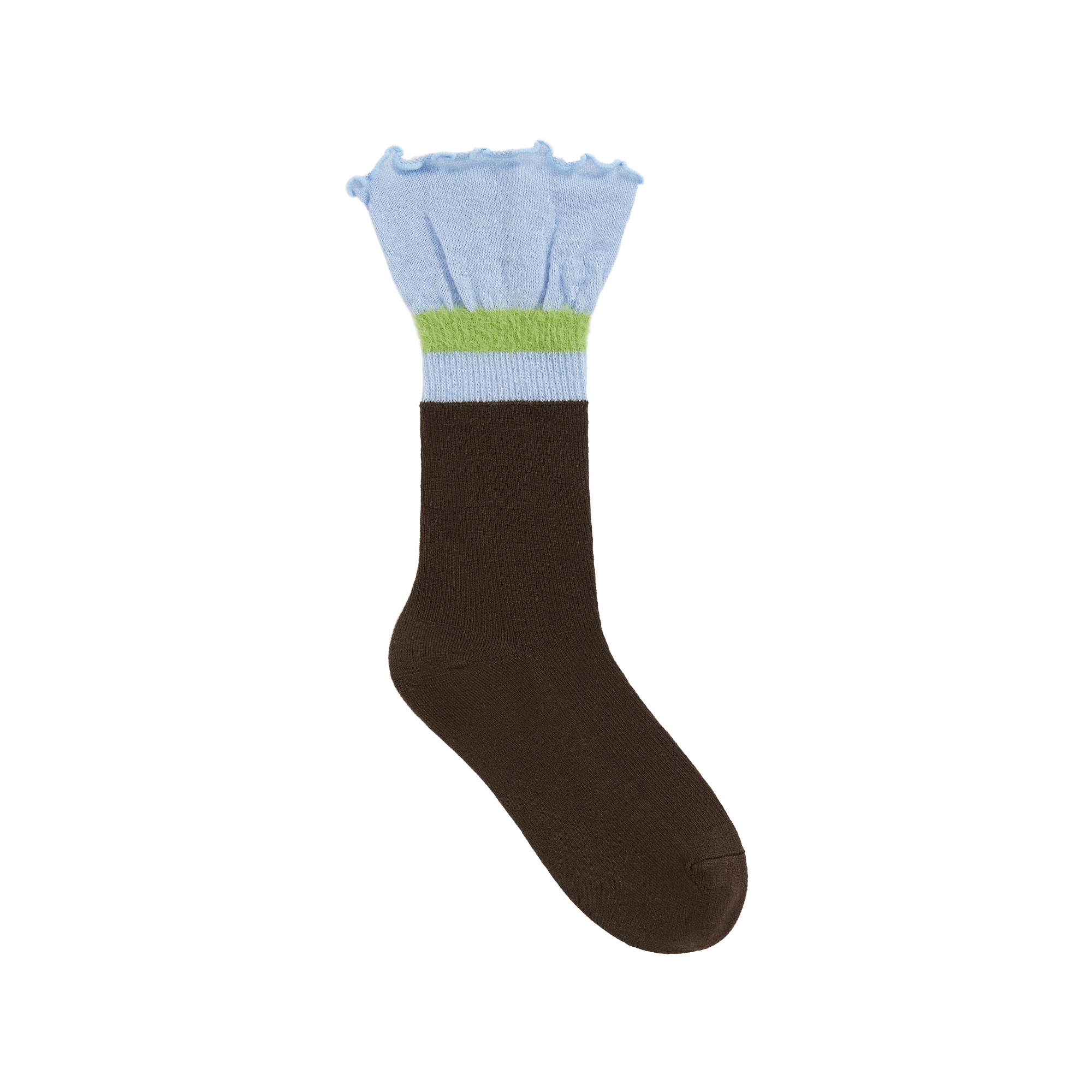 Contrast Cuff Crew Socks