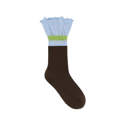 Contrast Cuff Crew Socks