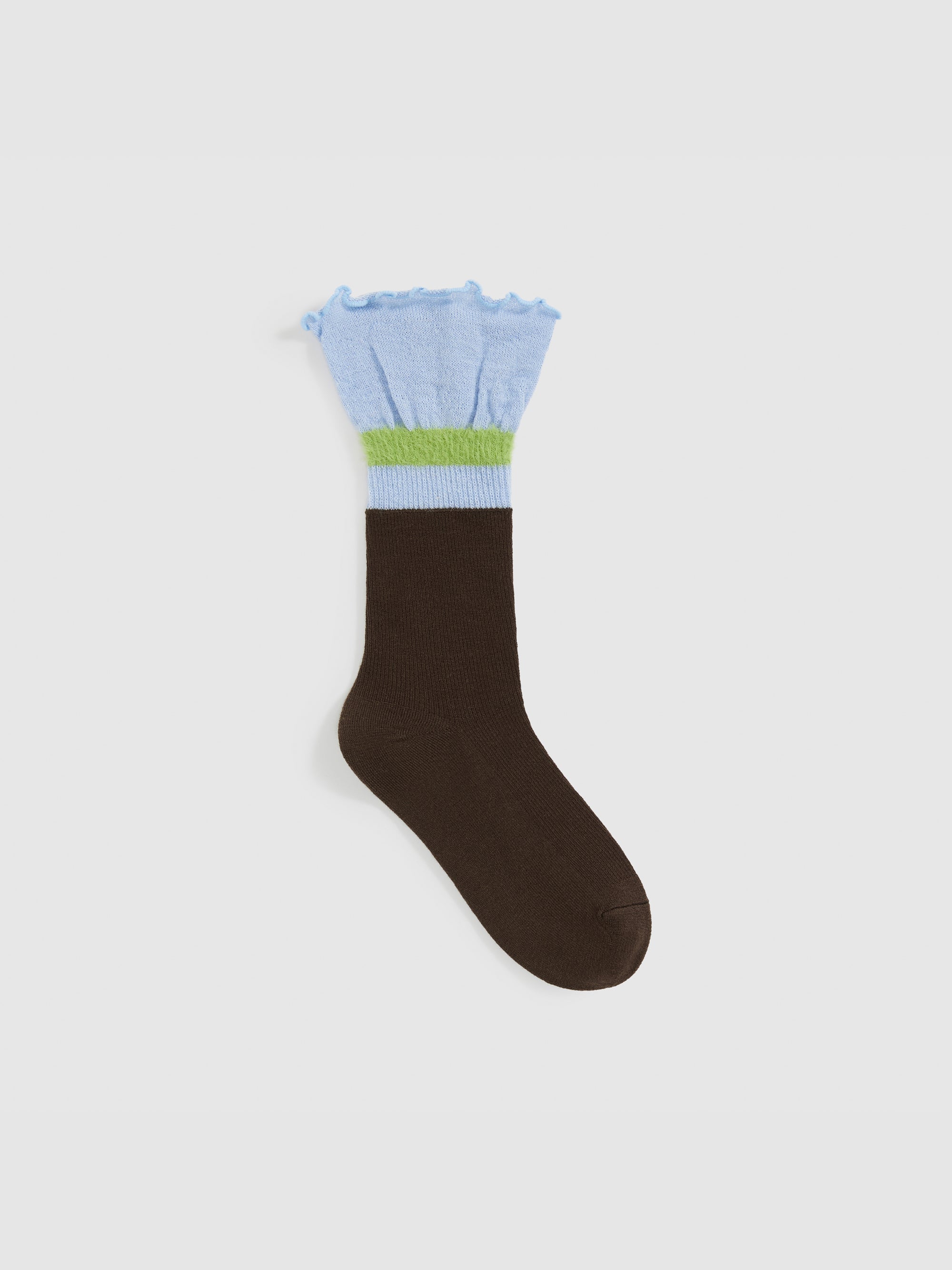 Contrast Cuff Crew Socks