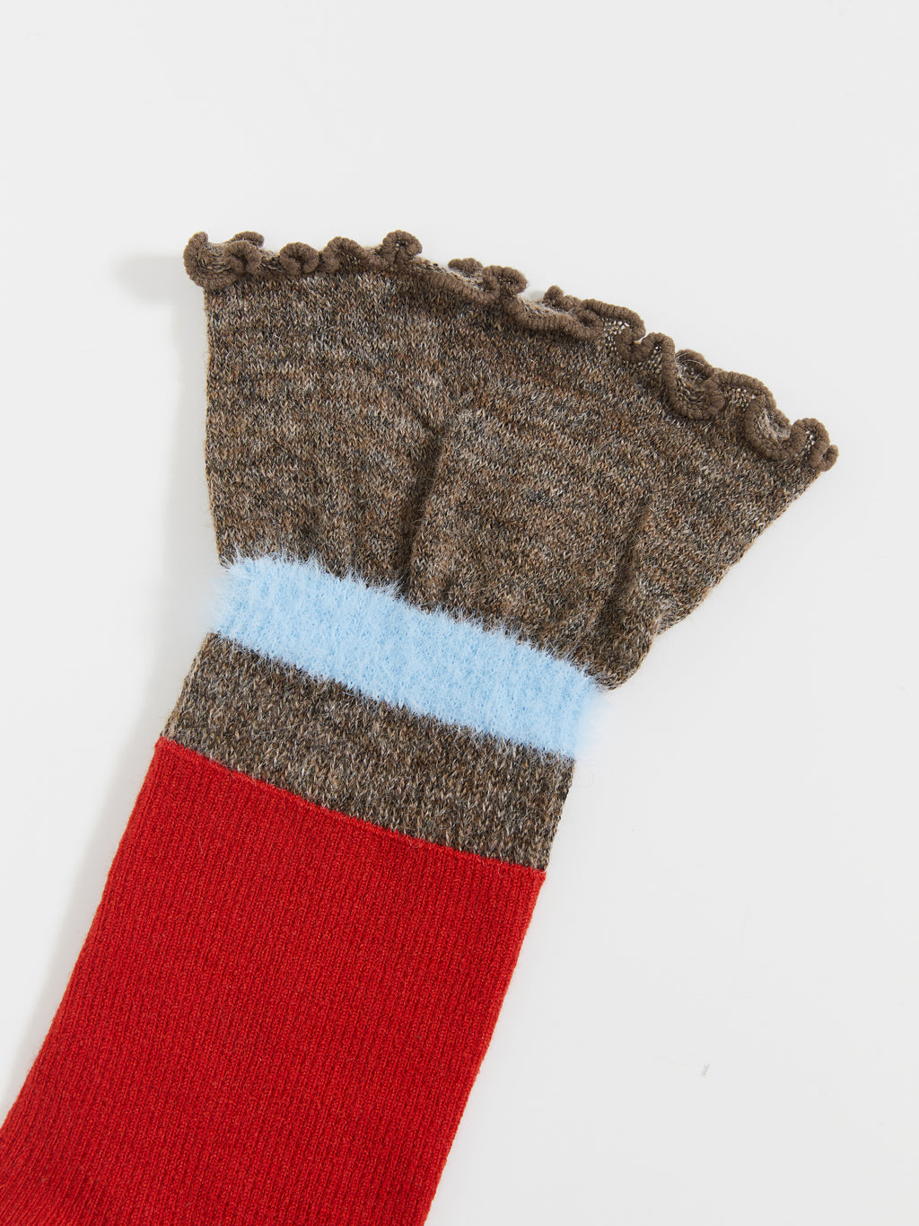 Contrast Cuff Crew Socks