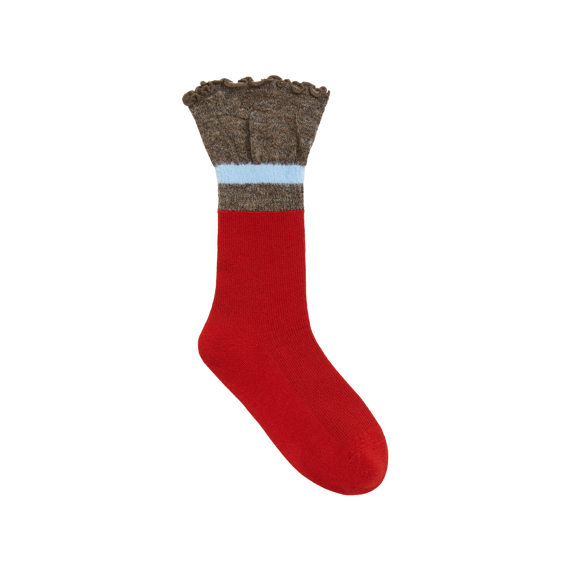 Contrast Cuff Crew Socks