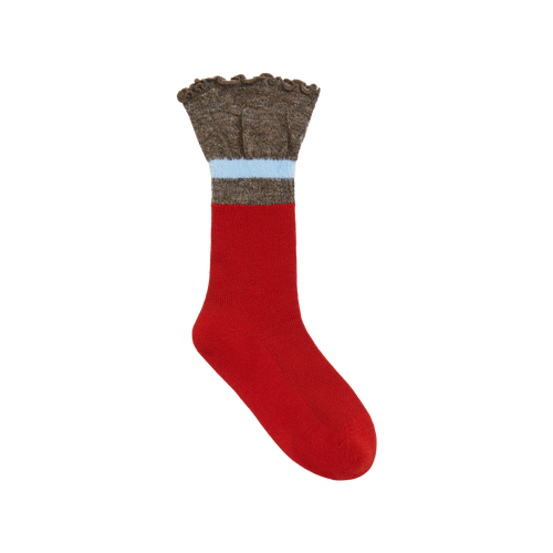 Contrast Cuff Crew Socks