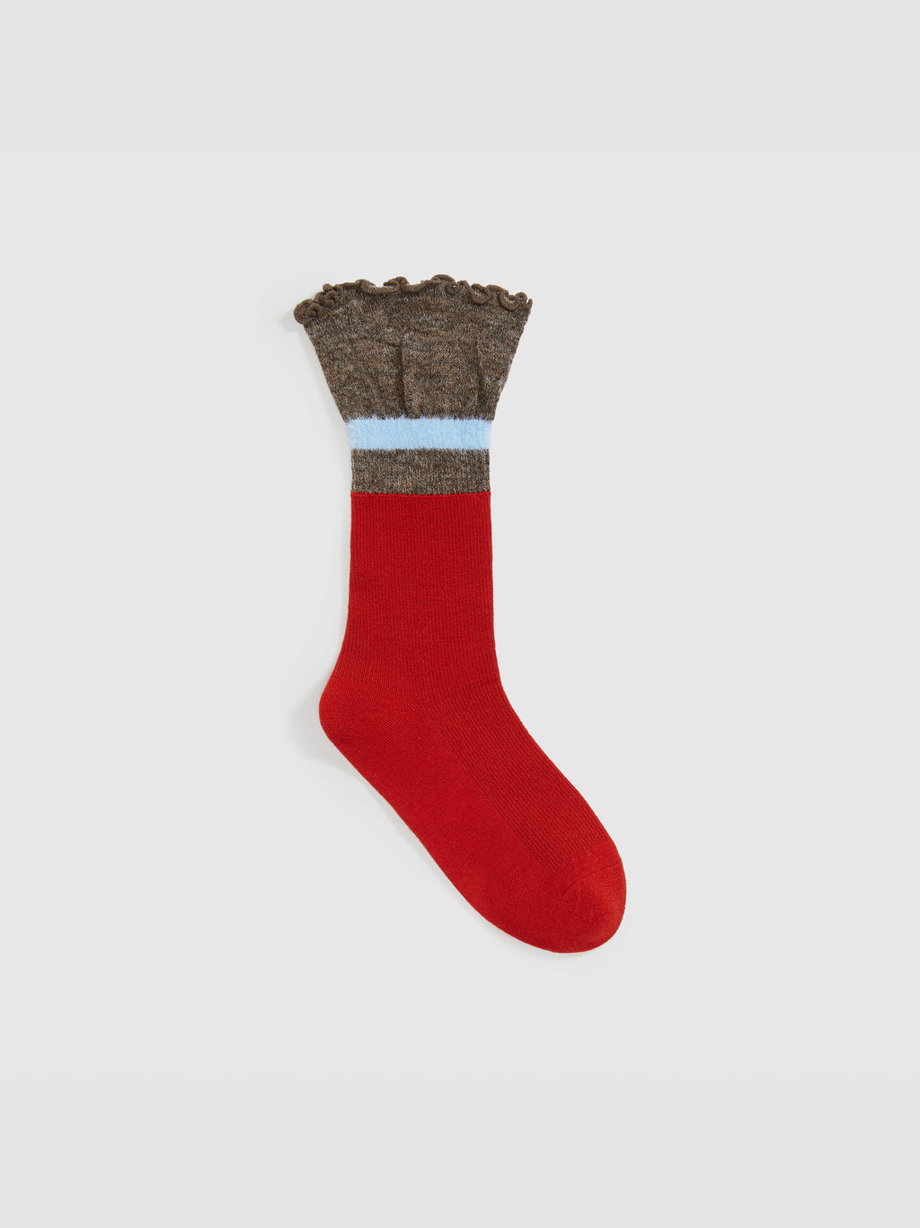 Contrast Cuff Crew Socks