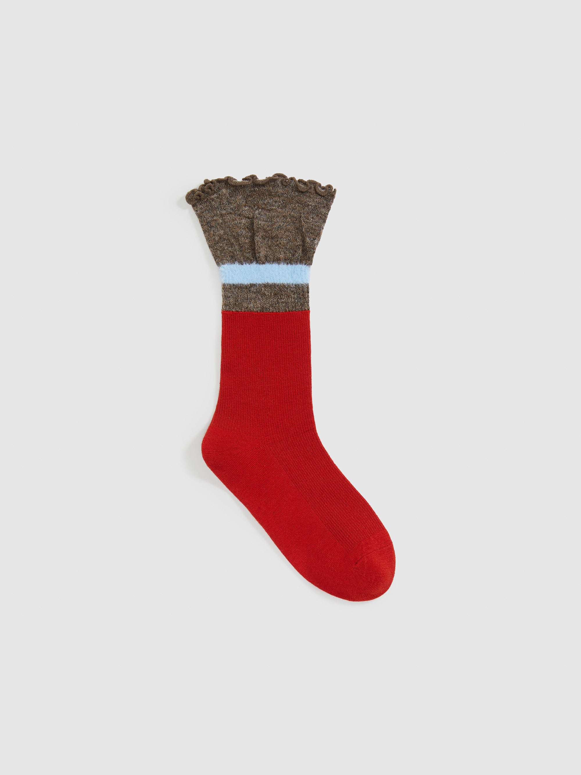 Contrast Cuff Crew Socks