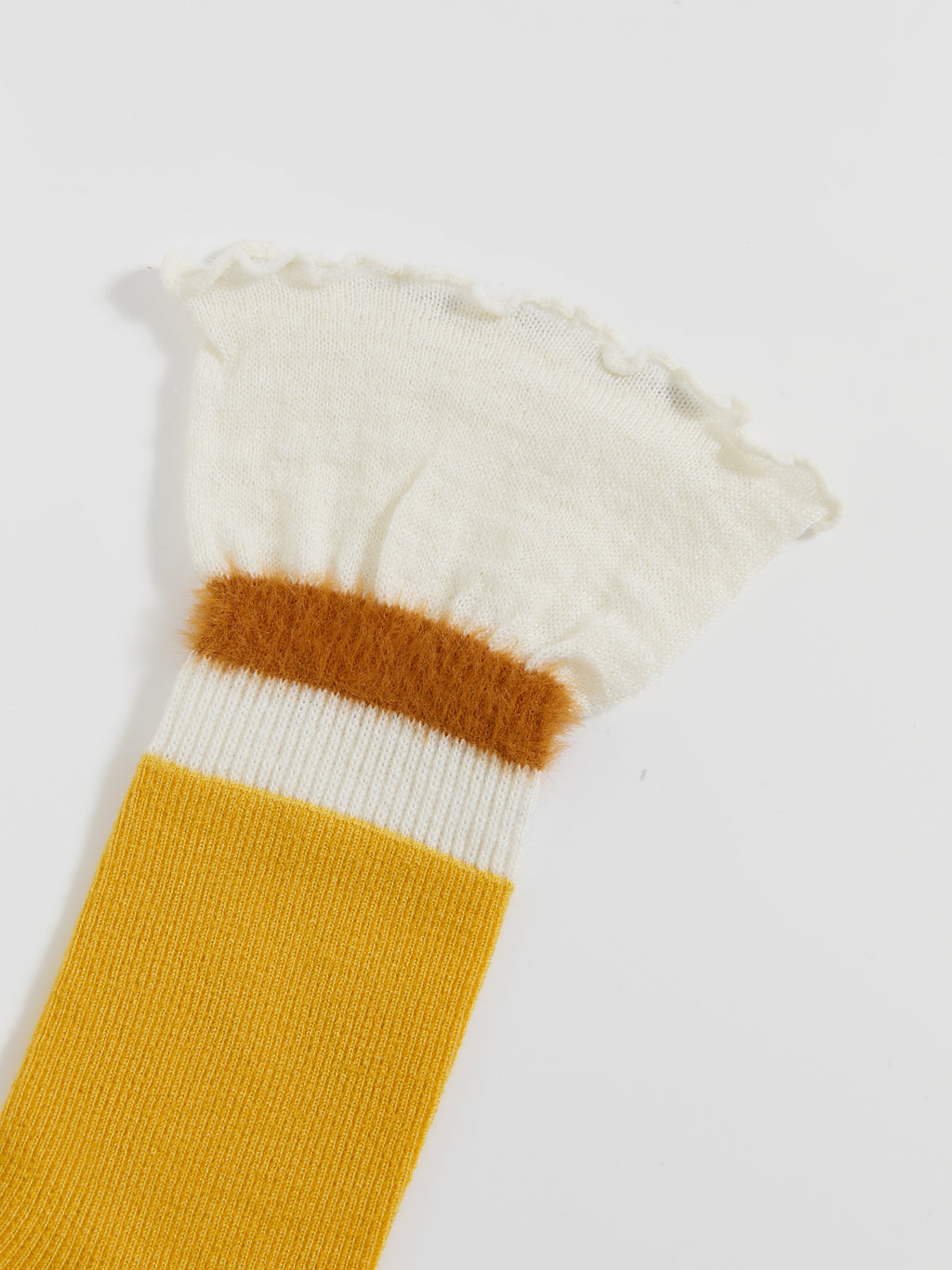 Contrast Cuff Crew Socks