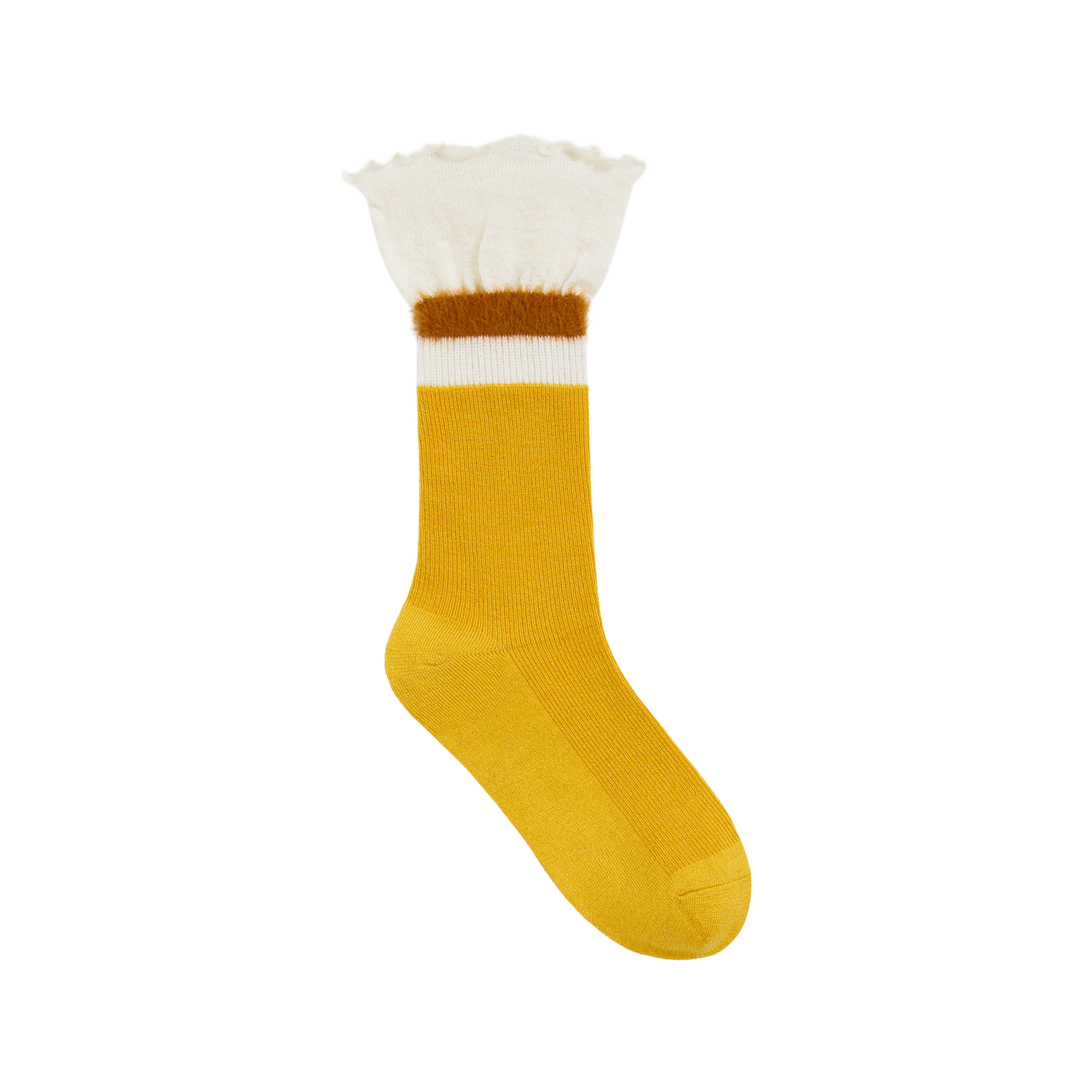 Contrast Cuff Crew Socks