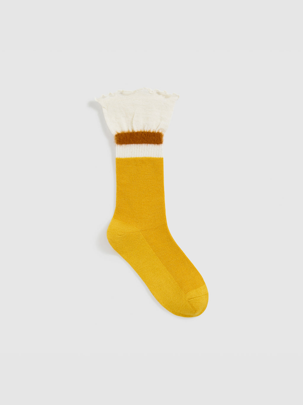 Contrast Cuff Crew Socks