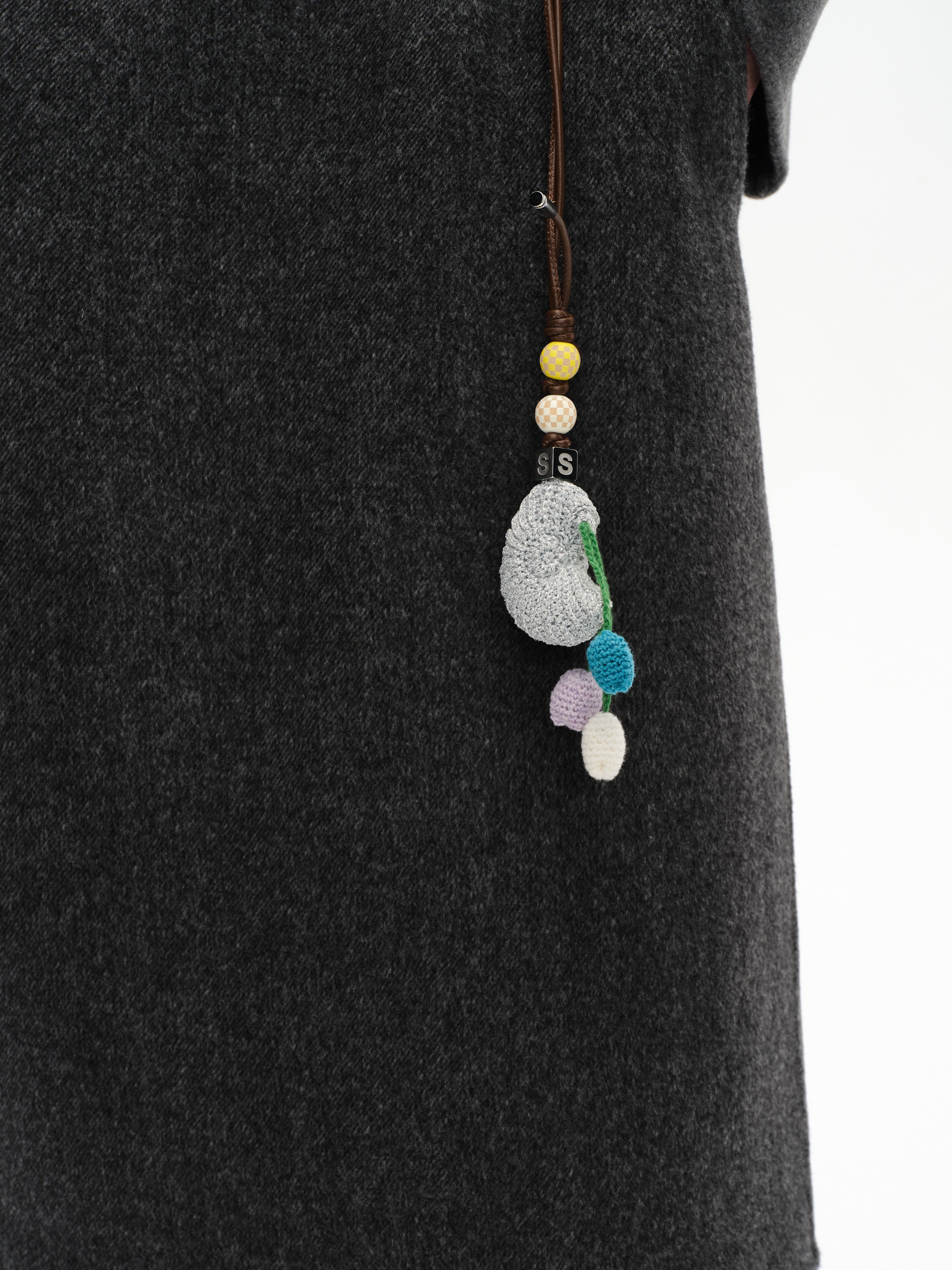 Seashell Flower Crochet Pendant