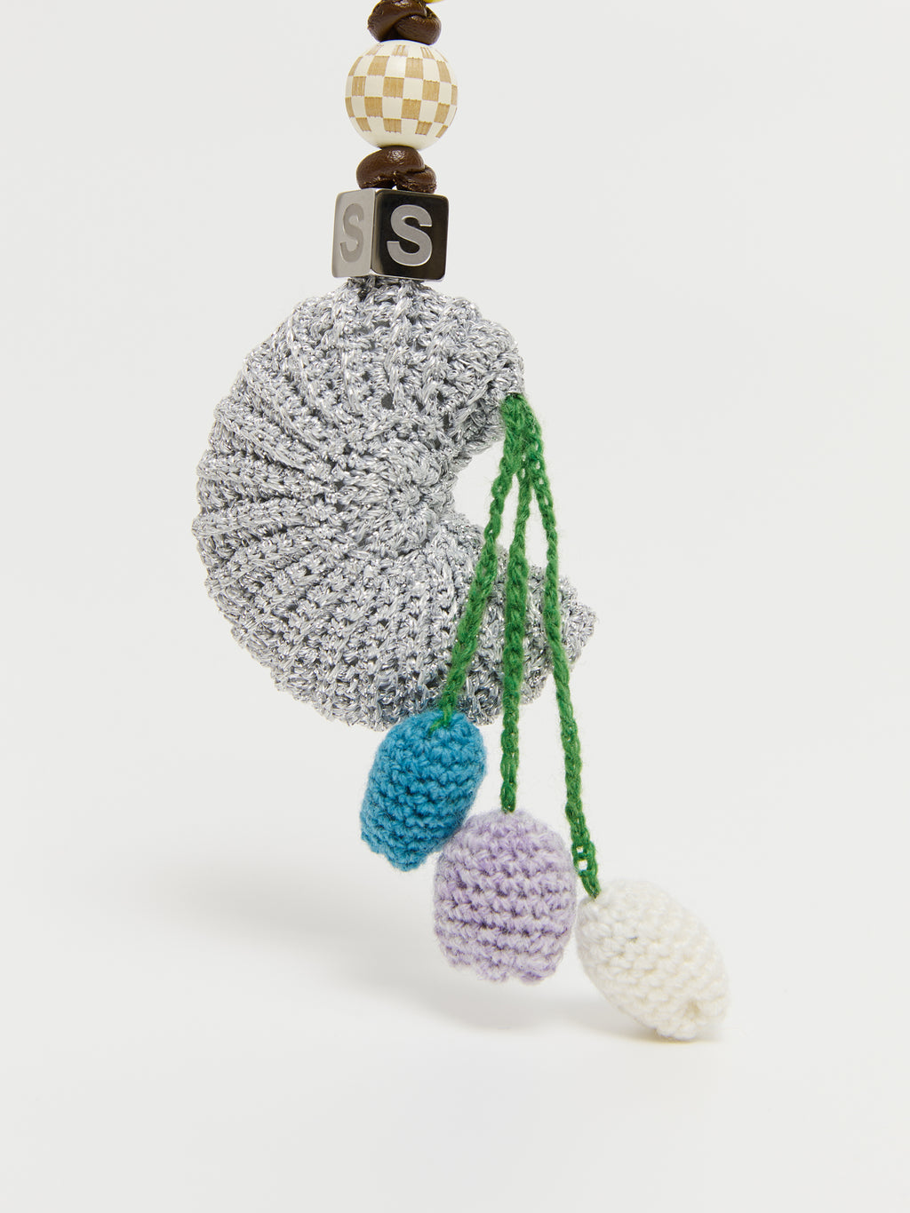 Seashell Flower Crochet Pendant