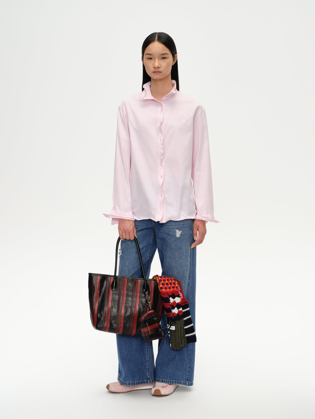 Toto Striped Color-Block Tote