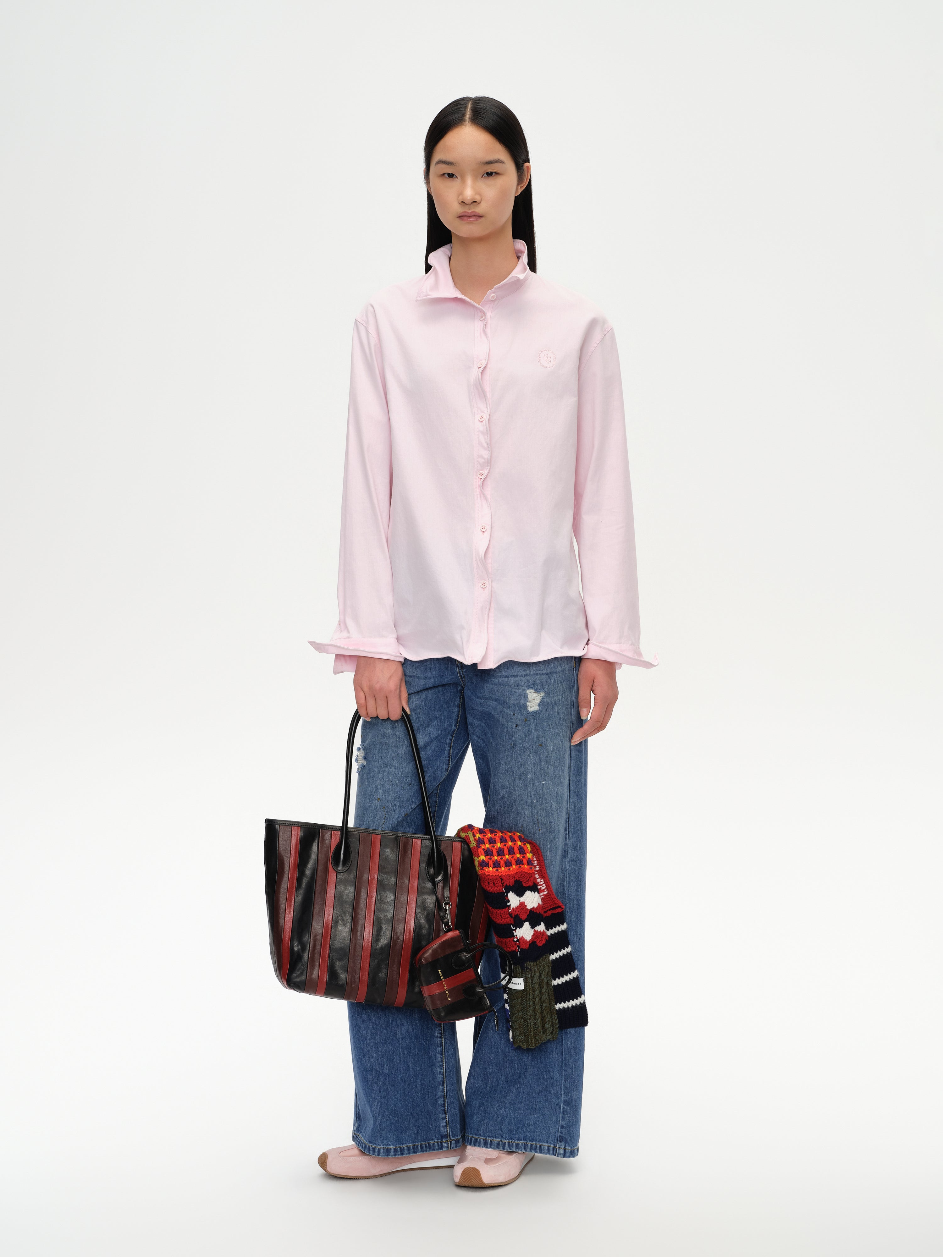 Toto Striped Color-Block Tote