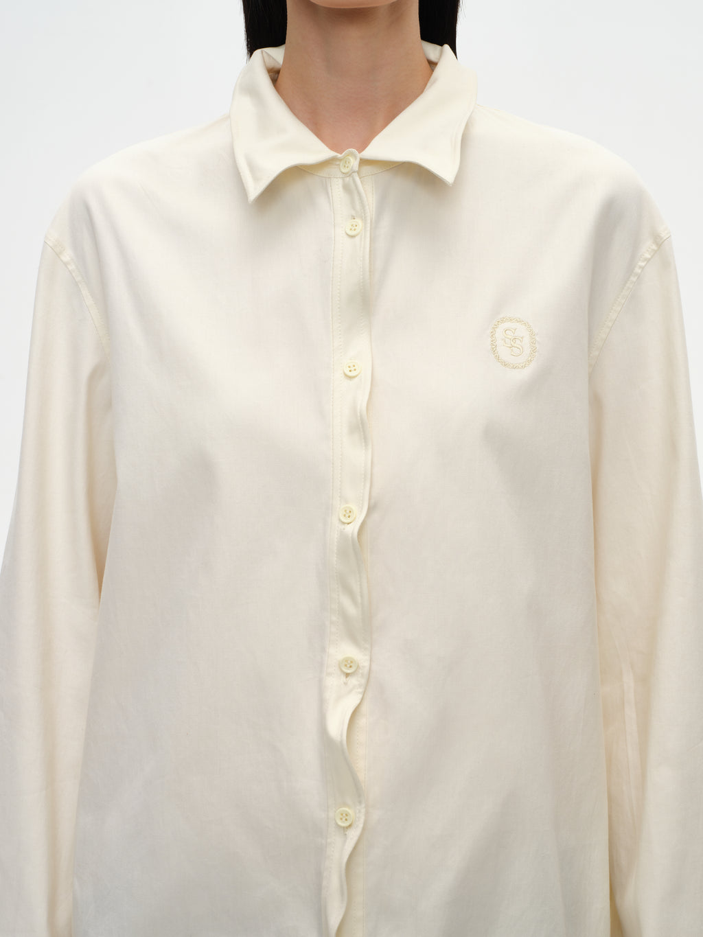 Twisted Placket Long Sleeve Shirt