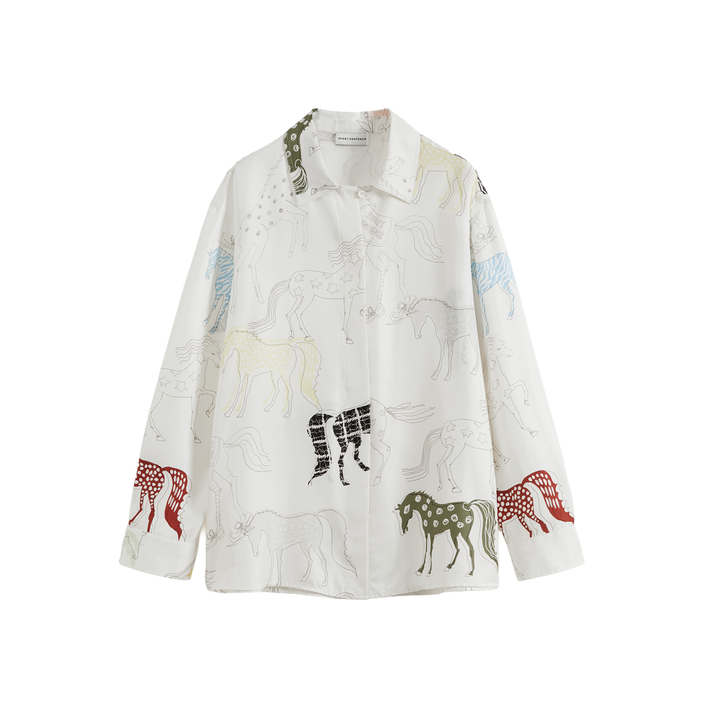 Pony Print Long-Sleeve Shirt