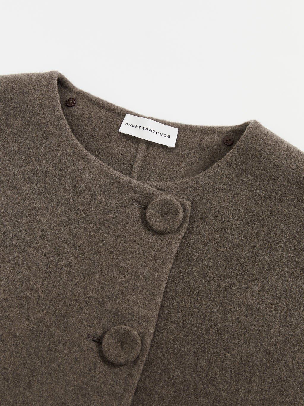 Shell Embroidery Scarf Collar Coat