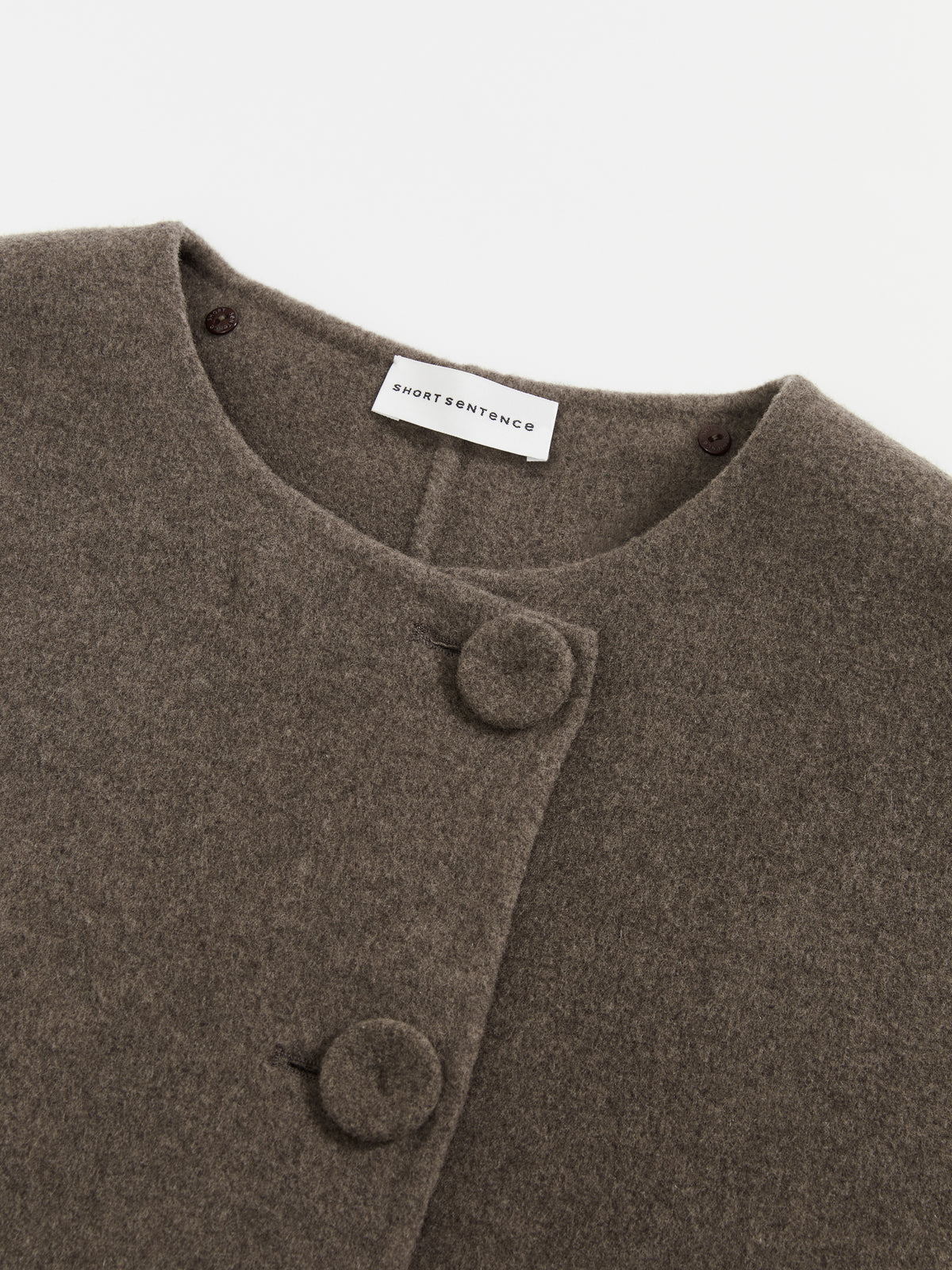 Shell Embroidery Scarf Collar Coat
