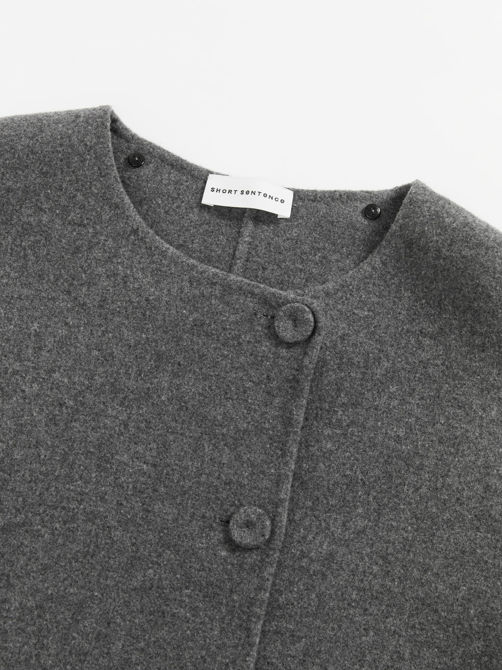 Shell Embroidery Scarf Collar Coat