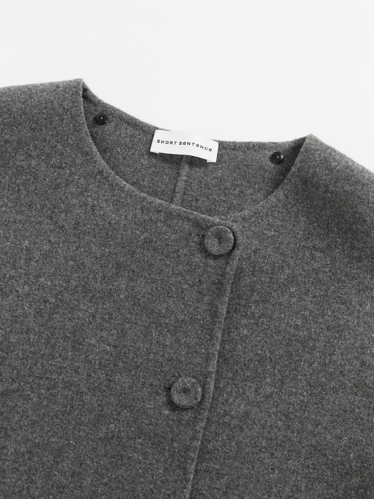Shell Embroidery Scarf Collar Coat