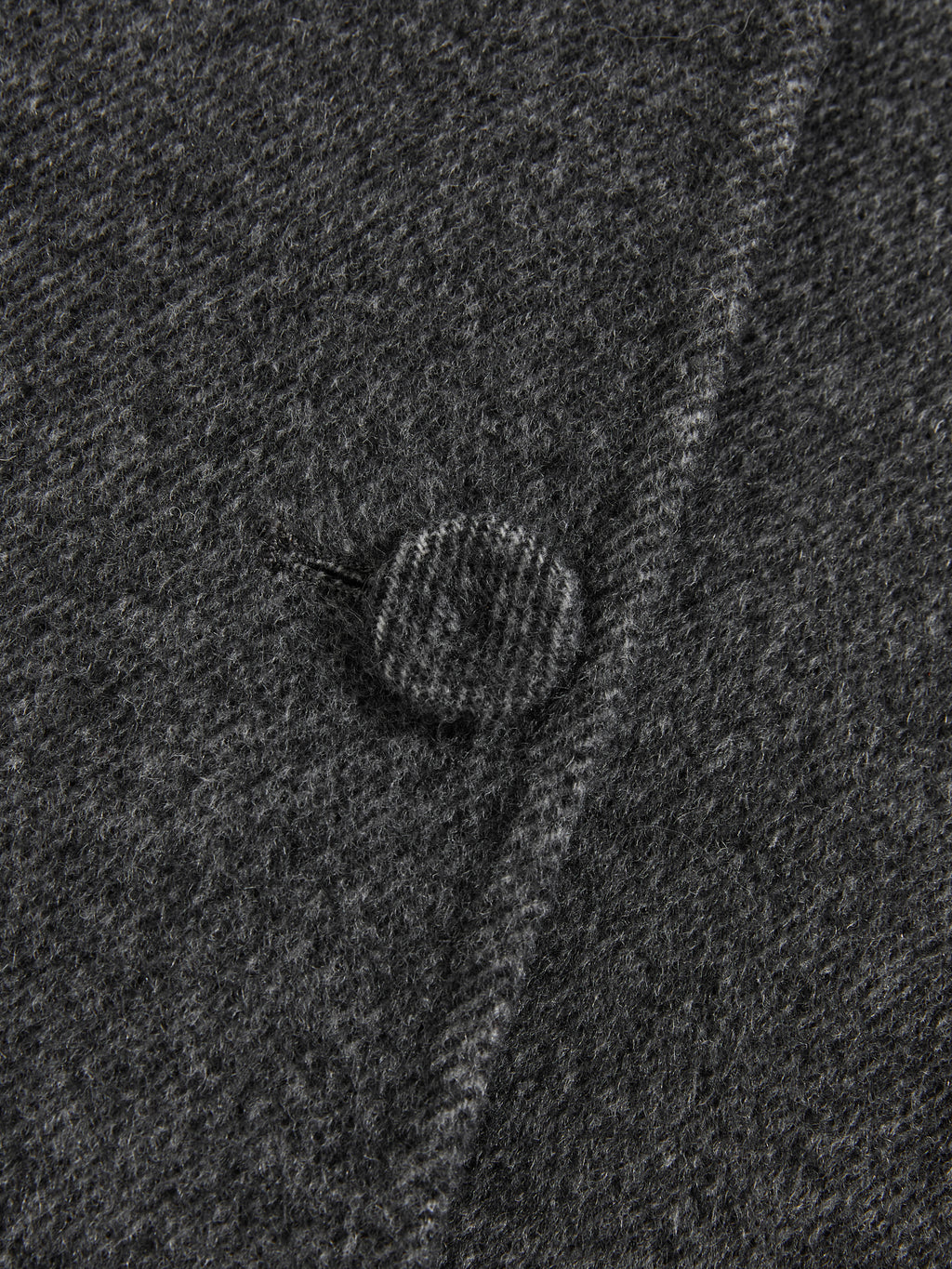 Single-Breasted Patchwork Wool Coat