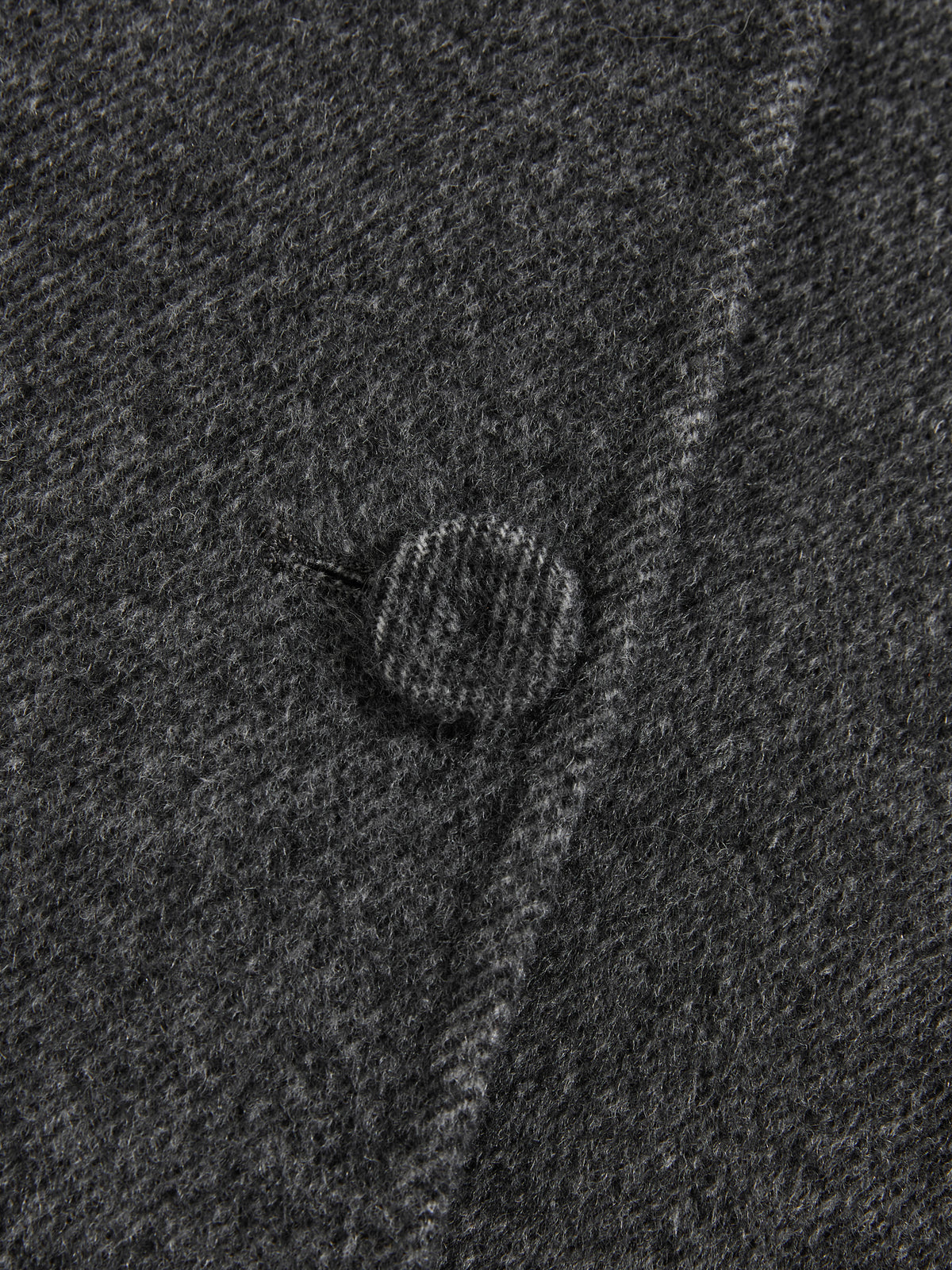 Single-Breasted Patchwork Wool Coat