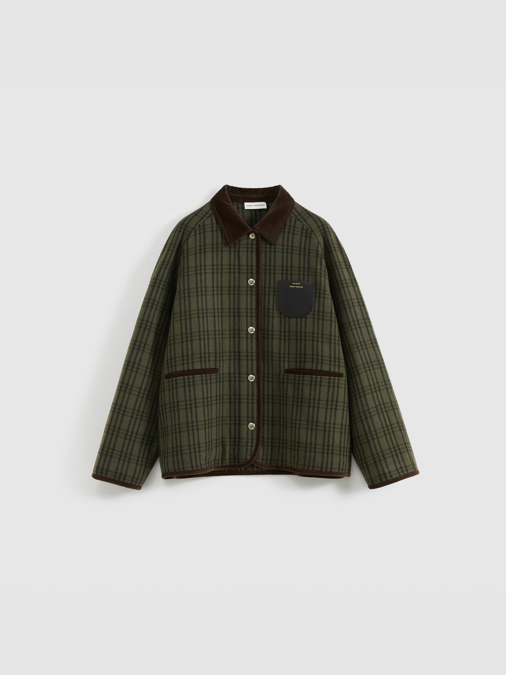 Yarn-Dyed Check Quilted Coat