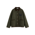 Yarn-Dyed Check Quilted Coat