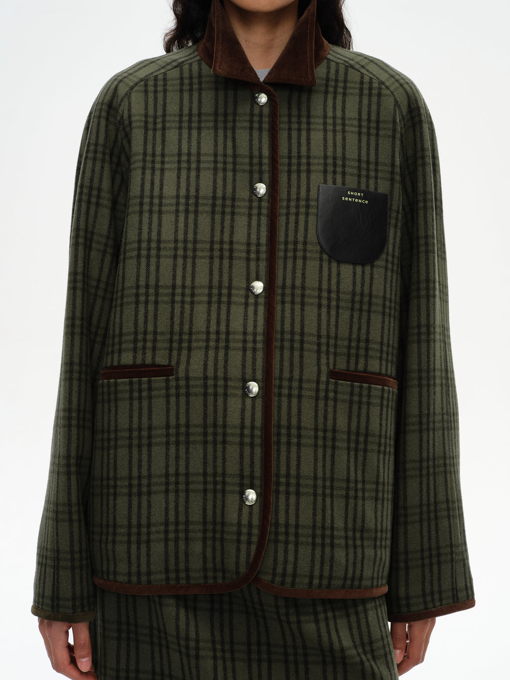 Yarn-Dyed Check Quilted Coat