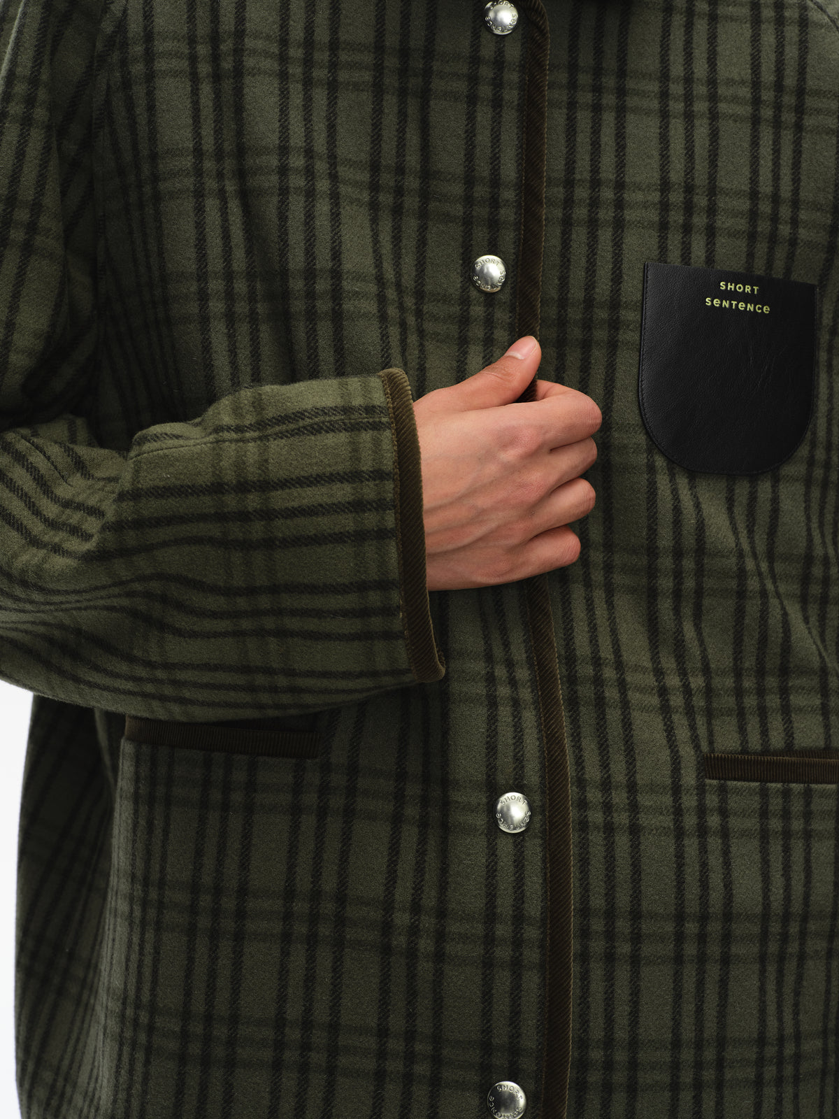 Yarn-Dyed Check Quilted Coat