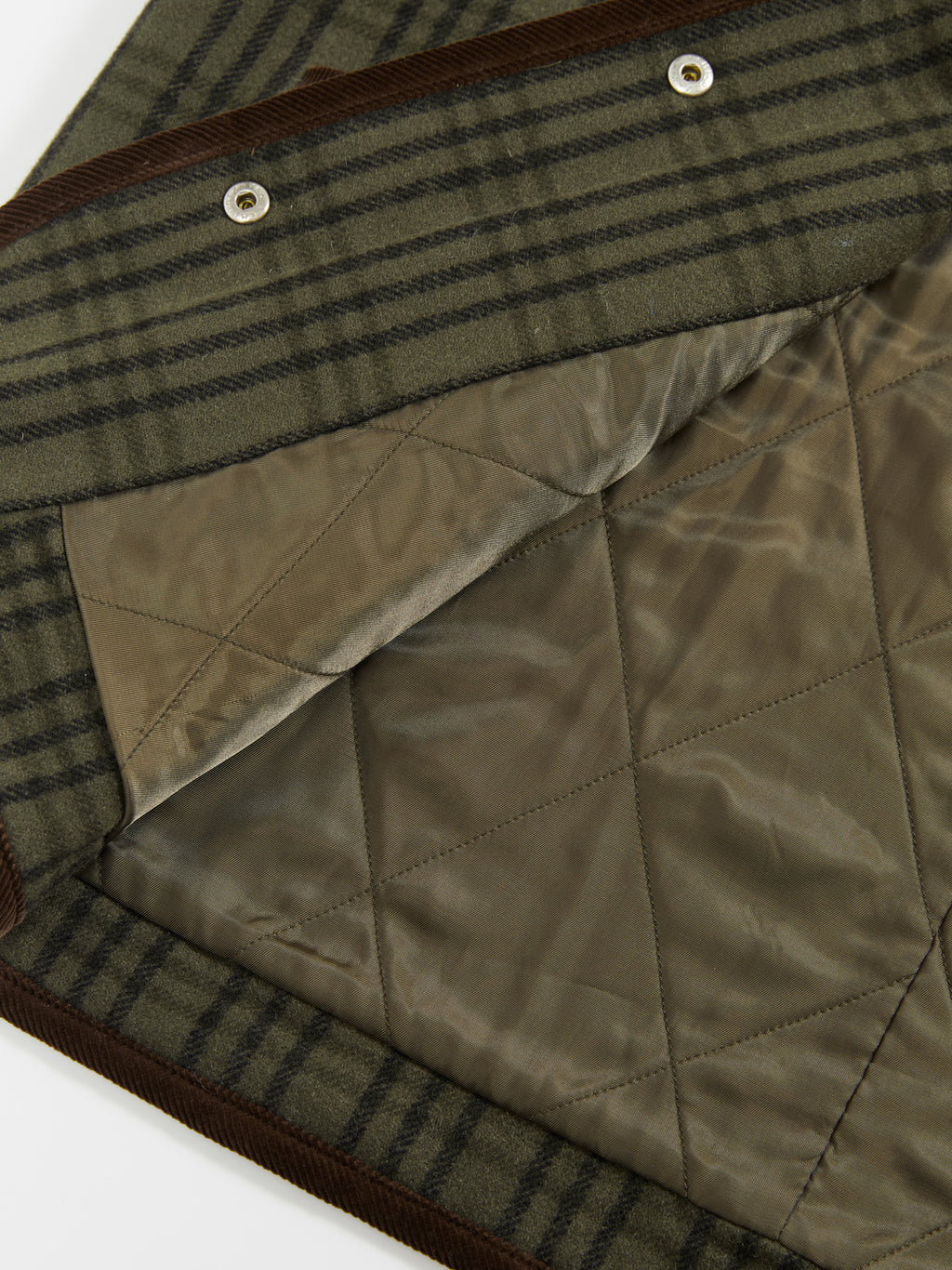 Yarn-Dyed Check Quilted Coat