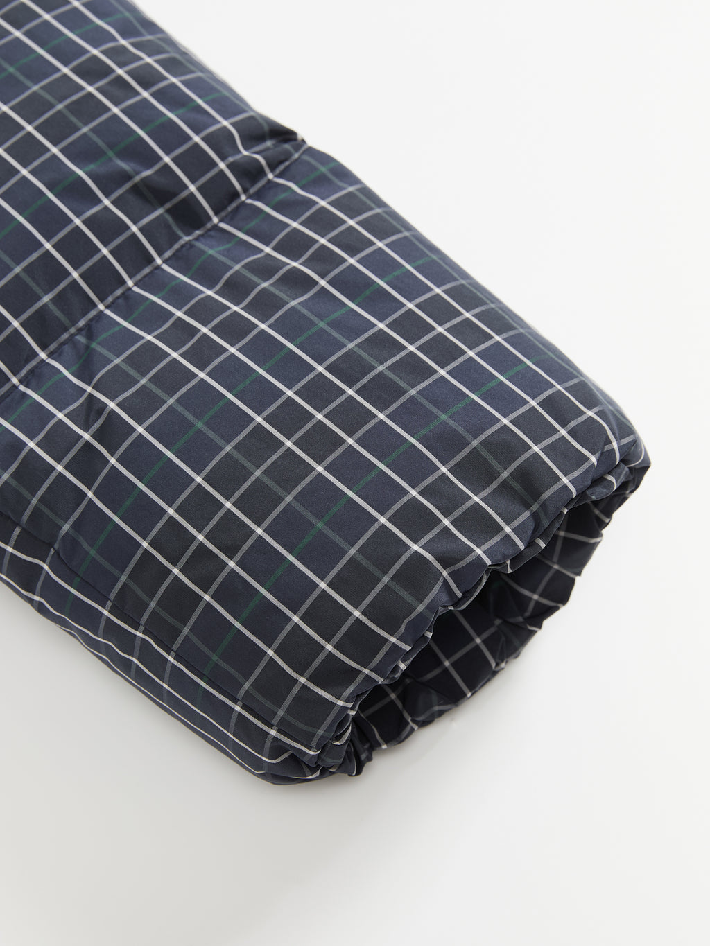 Check Stand-Collar Down Coat